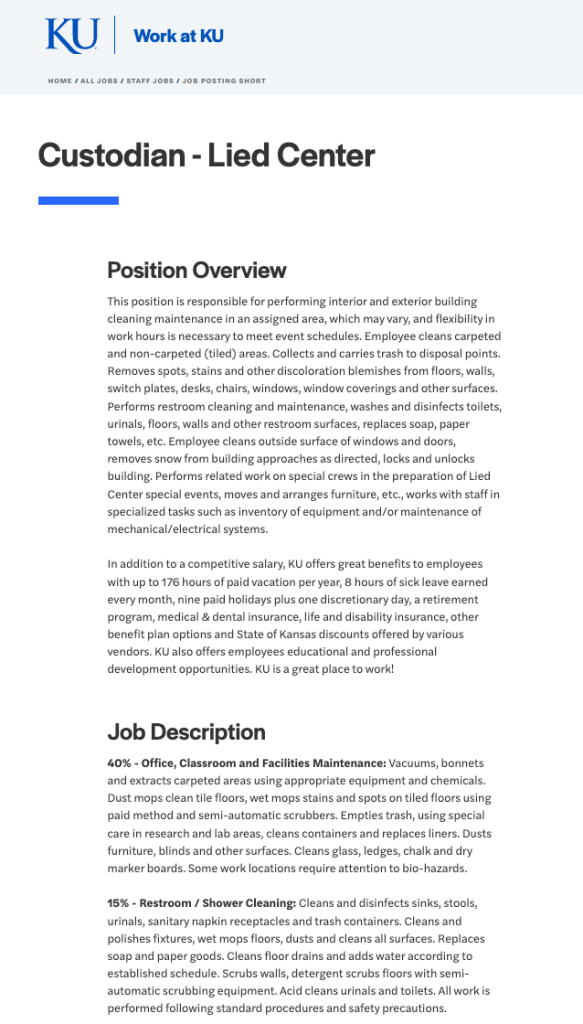 Remember to change the excerpt for the new job listing. This will show in on the 